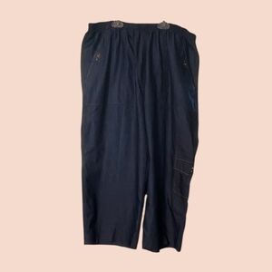 NWT Alfred Dunner Dark Chambray Cargo Pants ~sz 16W